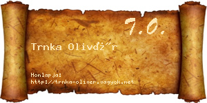 Trnka Olivér névjegykártya